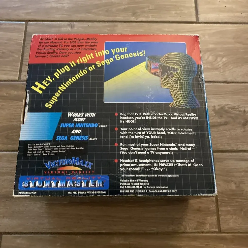 ***UNTESTED*** VictorMaxx StuntMaster Virtual Reality Headset & Original Box